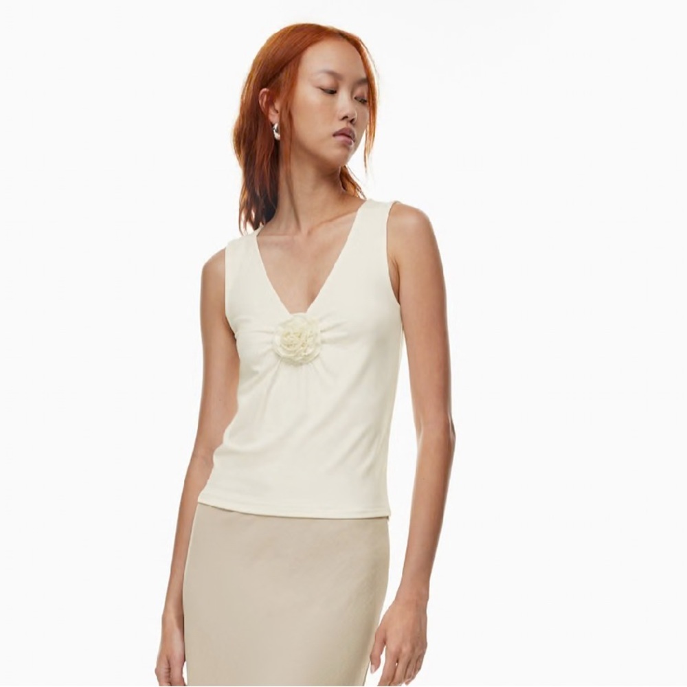 Aritzia Bloom Top - Light Birch - Size Medium - Picture 2 of 8